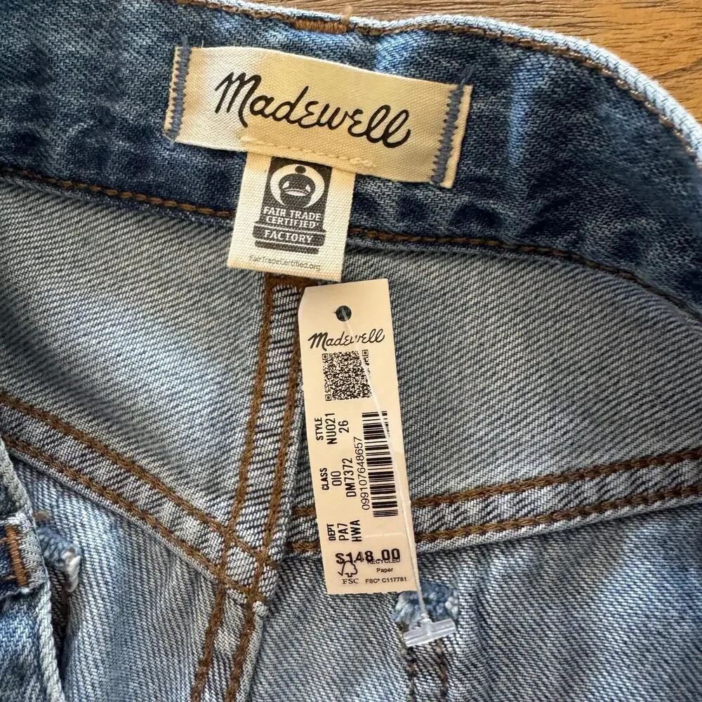 Madewell Low Slug Baggy Jeans - Size 26 - Picture 6 of 10
